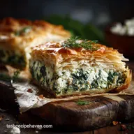 Greek Recipes: Authentic Spanakopita Pie with Feta Dill