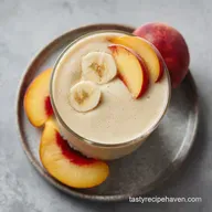 Banana Peach Smoothie with Honey in 5 Minutes
