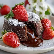 Valentines Day Recipe with Chocolate Lava Cake for Two
