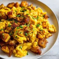Breakfast Idea with Scrambled Eggs: One-Skillet Chorizo Hash