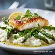 Spring Meals: Pan-Seared Cod with Bright Lemon Risotto