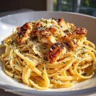 Creamy Chicken Garlic Parmesan Pasta for 4