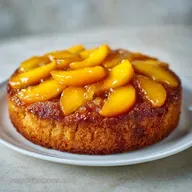 Easy Peach Baking Powder Cake for 8