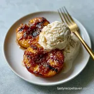 Grilled Peaches With Ice Cream for 4