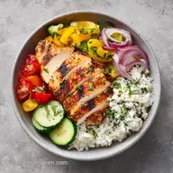 High Protein Meal with Grilled Chicken for 4 Servings