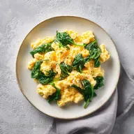 High Protein Breakfast with Scrambled Eggs and Spinach in 15 Min