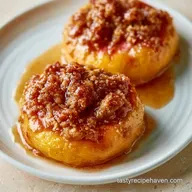 Homemade Peach Crisp Dessert with Oats