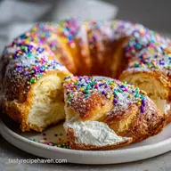Mardi Gras King Cake Recipe with Cream Cheese