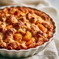 Peach Cobbler with Melted Butter