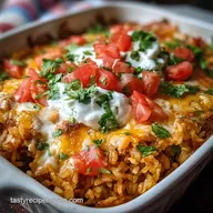Mexican Rice Casserole with Ground Beef for 6