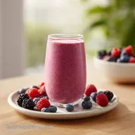 Healthy Smoothie Recipe for Breakfast with Mixed Berries: Creamy