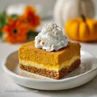 No Bake Pumpkin Cheesecake Bars With Gingersnap Crust