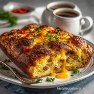 Breakfast Casserole: Overnight Sausage, Cheddar Brioche Bake