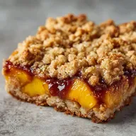Peach Bars With Rolled Oats
