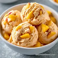 Creamy Peach Vanilla Ice Cream