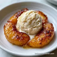 Peaches with Ice Cream in 15 Minutes