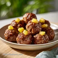 Pineapple BBQ Meatballs: Slow-Cooked