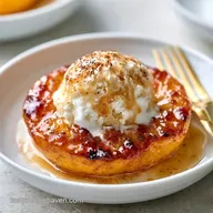 Quick Baked Peaches Ice Cream in 40 Min