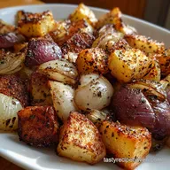 Roasted Potatoes and Onions: Crispy Baked Side Dish