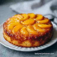 Simple Peach Fluffy Cake with Sour Cream