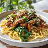 Easy Weeknight Dinner with Sticky Garlic Chicken Noodles