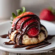 Chocolate Covered Strawberry Cookie with Dark Chocolate Drizzle