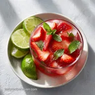 Refreshing Strawberry Lime Mocktail Margarita in 10 Minutes