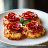 Valentine's Day Pizza Roses Recipe with Pepperoni: 35 Minute Bake