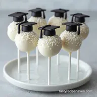Vanilla Graduation Cake Pops for 24