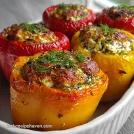 Vegetarian Stuffed Peppers for 4 Servings