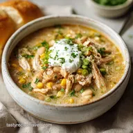 Easy Crockpot White Chicken Chili Recipe with Cream Cheese - Ready in 30 Min