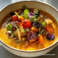 Winter Soup with Roasted Vegetables: Ready in 1 Hour 5 Mins