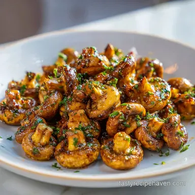 Air Fryer Mushrooms: Crispy Garlic Flavor Recipe Card