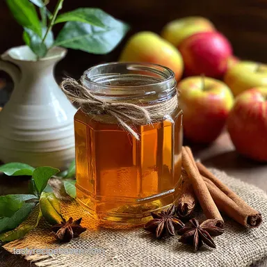 Apple Canning Recipe with Cinnamon - Crisp Fruit Preserves Recipe Card