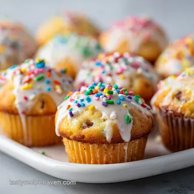 Birthday Cake Mini Muffins: Ready in 27 Minutes Recipe Card