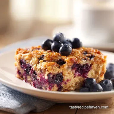 Blueberry Baked Oatmeal: Meal Prep Recipe Card