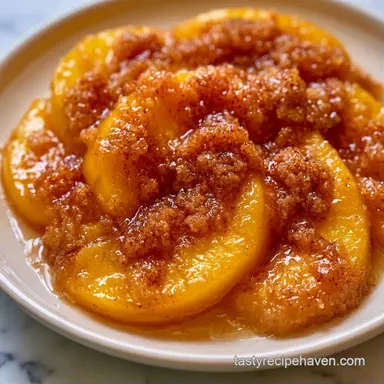 Brown Sugar Peach Cobbler for 12 Servings Recipe Card