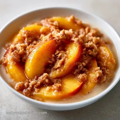 Brown Sugar Peach Crisp in 45 Minutes Recipe Card
