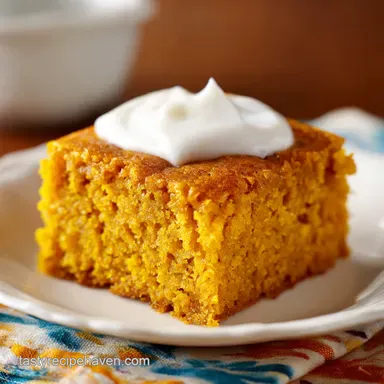 Cake Mix Pumpkin Bars with Yellow Cake Mix Recipe Card
