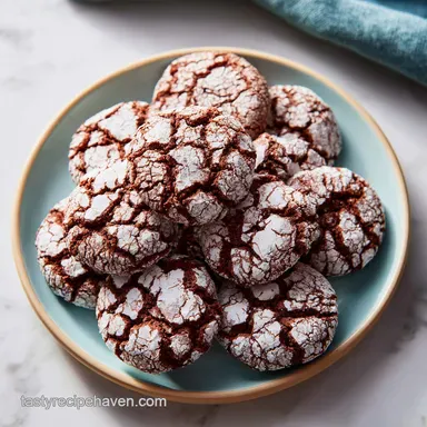 Chewy Chocolate Crinkle Cookies with Fudgy Centers in 30 Minutes Recipe Card