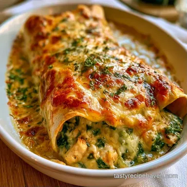 Chicken Spinach Enchiladas in 45 Minutes Recipe Card