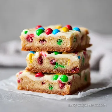 Christmas Cookie Bars for 24 Servings Recipe Card