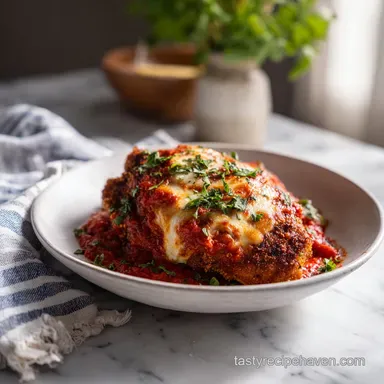 Chicken Parmesan Recipe for 4 Servings: Crispy and Baked Recipe Card