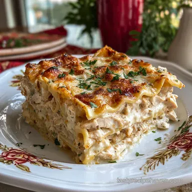 Chicken Lasagna: No Boil Sheets & Silky B&eacute;chamel Recipe Card