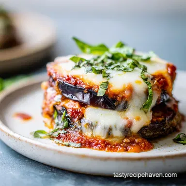 Eggplant Parmesan: Baked with Panko Crust Recipe Card