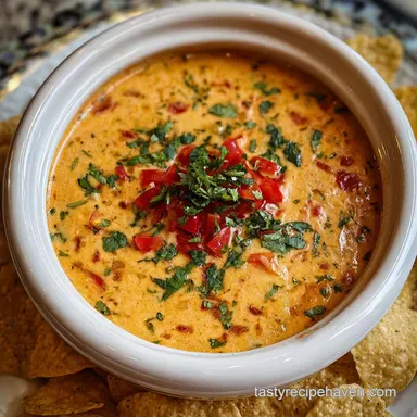 Crock Pot Queso Dip with Rotel for 16 Servings Recipe Card