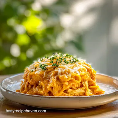 Crockpot Chicken Spaghetti: Creamy and Cheesy One-Pot Recipe Recipe Card