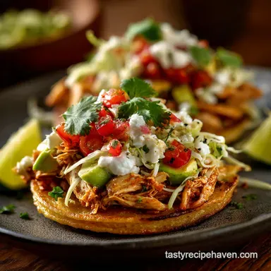 Cinco de Mayo Recipes: Ultimate Crunchy Chipotle Chicken Tostadas Recipe Card