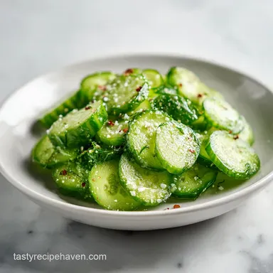 Crunchy Creamy Cucumber Salad with Greek Yogurt for 4 Servings Recipe Card