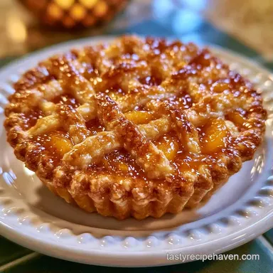 Family Recipe Peach Pie for 8 Servings Recipe Card